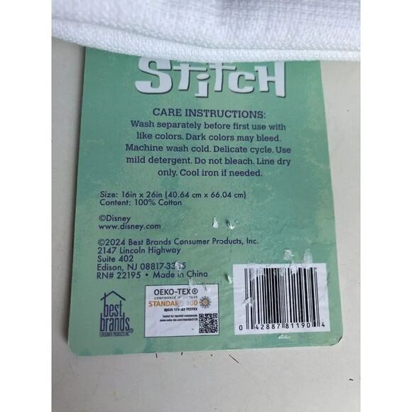 2 Pack Disney Lilo & Stitch Hand Kitchen Towels Floral Tropical Colorful NEW - Picture 3 of 6